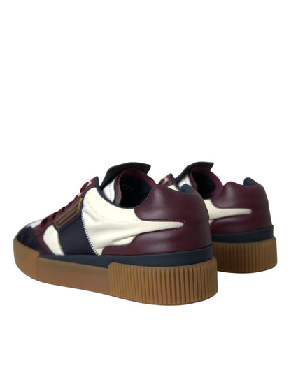 Dolce &amp; Gabbana Multicolor Miami Leather Low Top Sneakers Scarpe