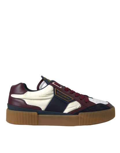 Dolce &amp; Gabbana Multicolor Miami Leather Low Top Sneakers Scarpe