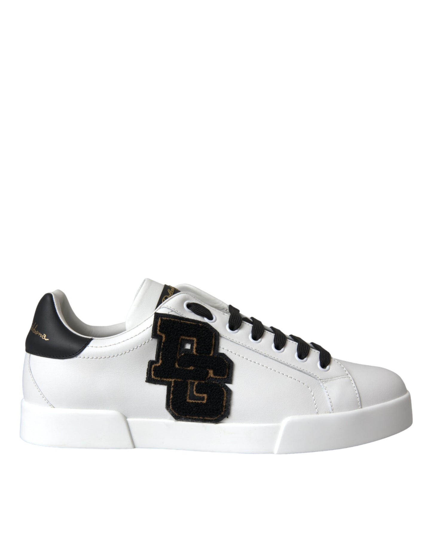 Dolce &amp; Gabbana Scarpe da ginnastica basse casual in pelle bianca con logo DG