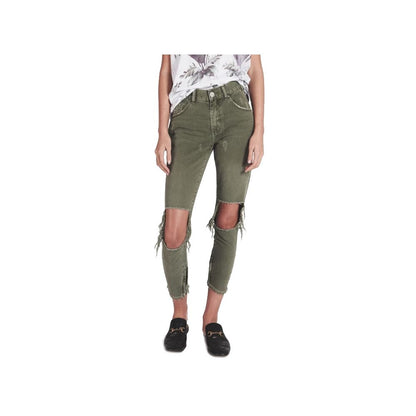 Jeans e pantaloni in cotone verde One Teaspoon