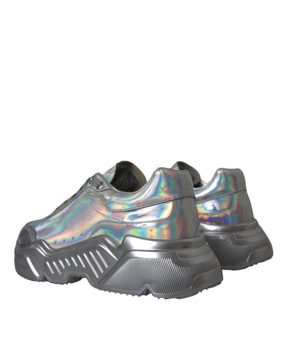 Dolce &amp; Gabbana Scarpe da ginnastica in pelle DAYMASTER argento iridescente