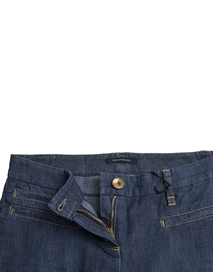 PLEIN SUD Jeans Bootcut in cotone blu scuro