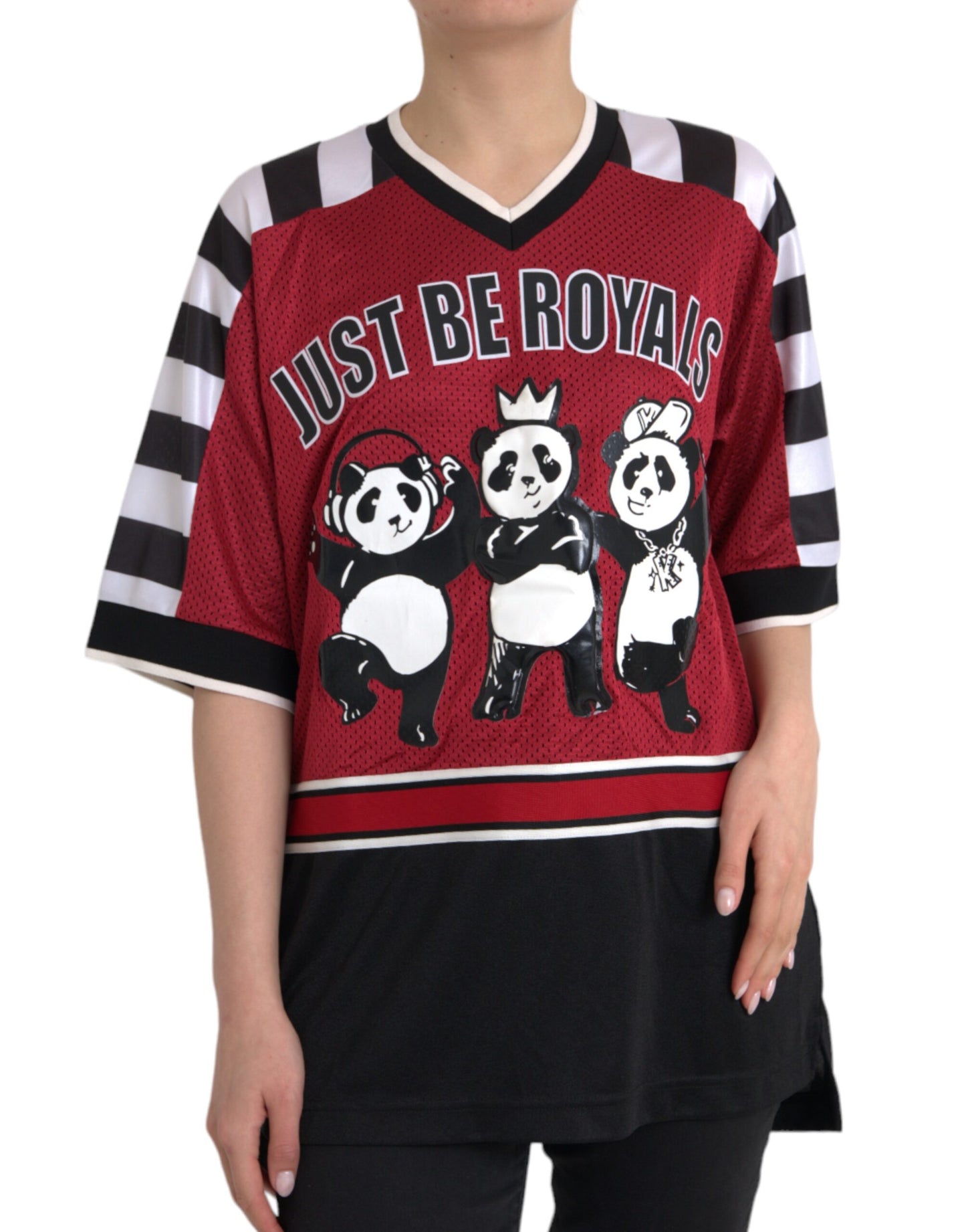 Dolce & Gabbana Multicolor Royals Panda Oversized T-shirt