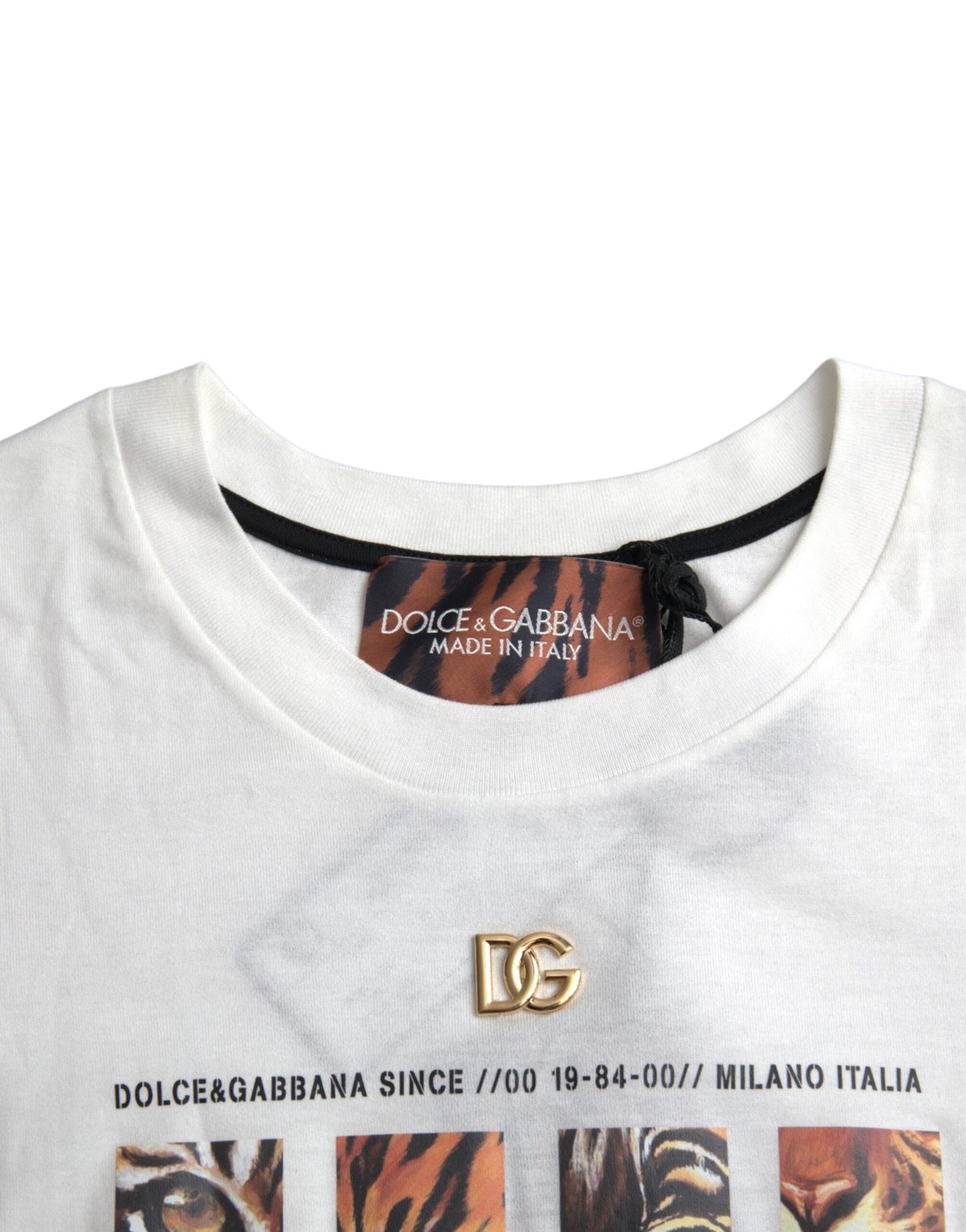 Dolce &amp; Gabbana T-shirt girocollo a maniche corte in cotone bianco