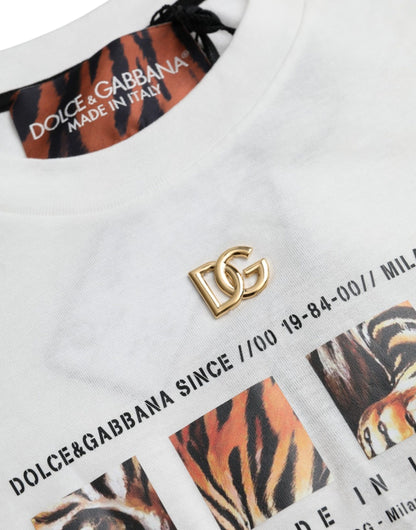 Dolce &amp; Gabbana T-shirt girocollo a maniche corte in cotone bianco