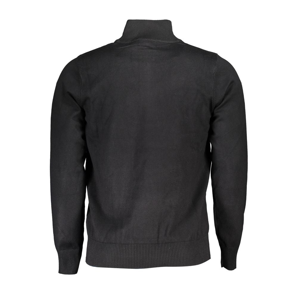 Maglione a mezza zip elegante Grand Polo degli Stati Uniti con dettagli ricamati