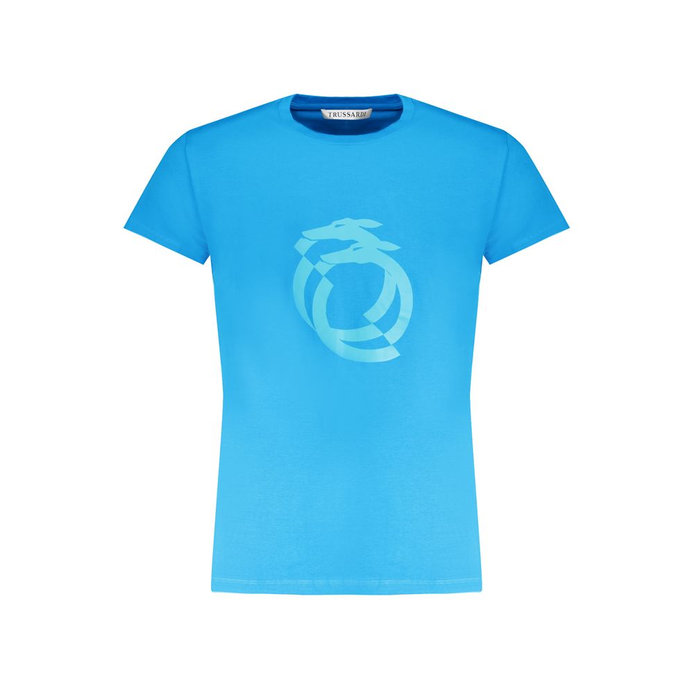 T-shirt in cotone azzurro Trussardi