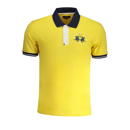 La Martina Yellow Cotton Polo Shirt