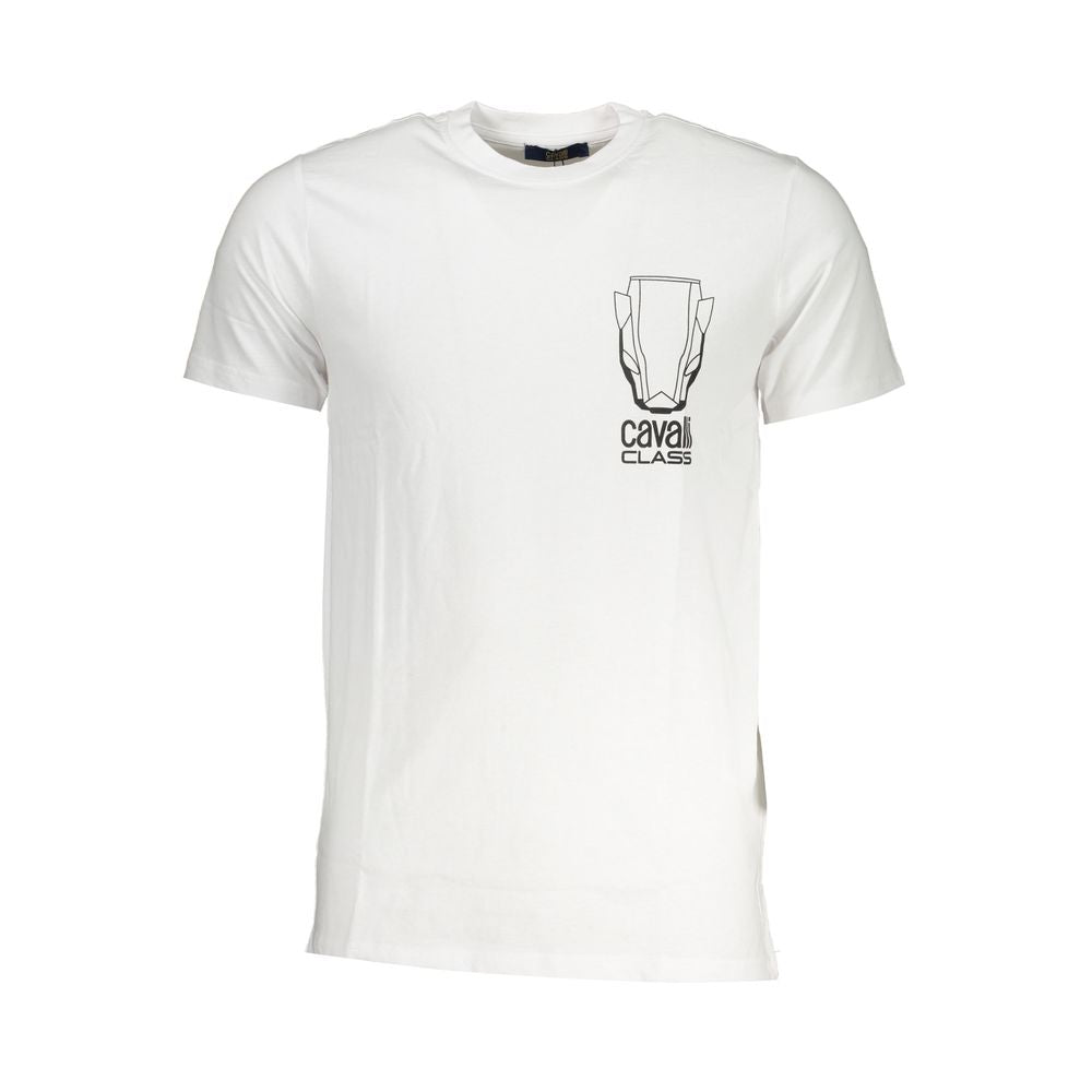 Cavalli Class White Cotton T-Shirt