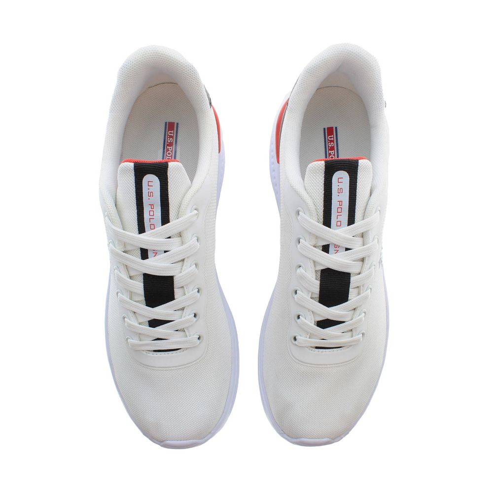 US POLO ASSN. Eleganti sneakers sportive bianche con accenti a contrasto