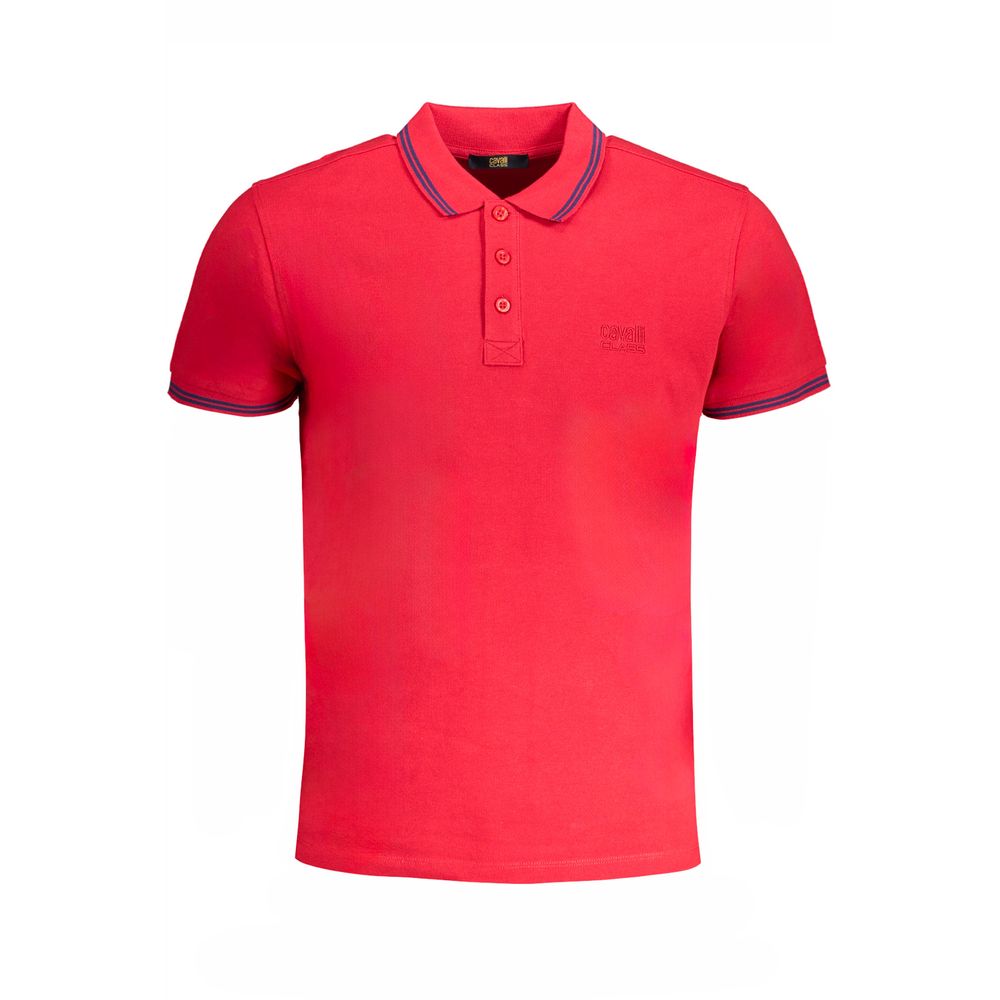 Polo in cotone rosso Cavalli Class