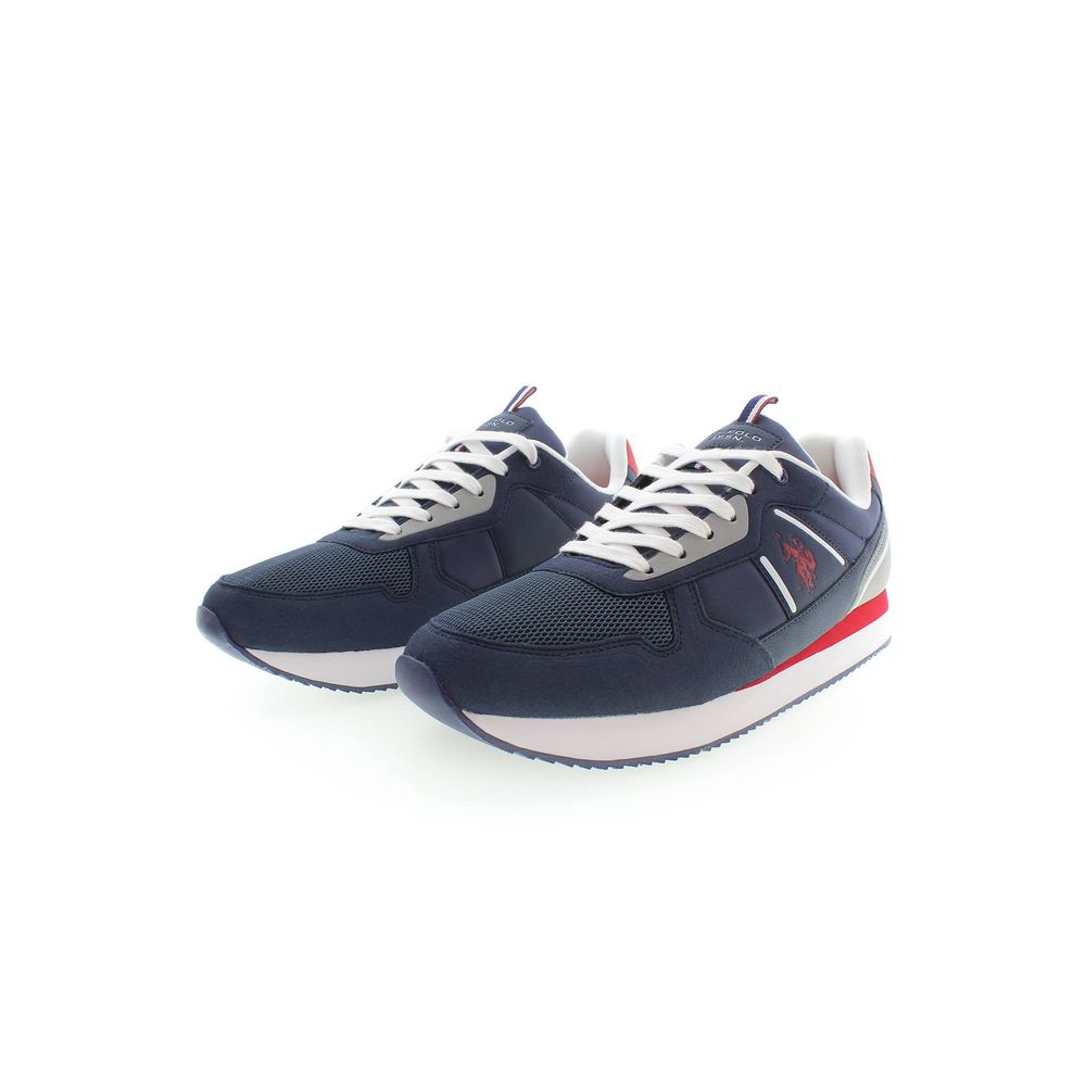 US POLO ASSN. Eleganti sneakers sportive blu con accenti a contrasto