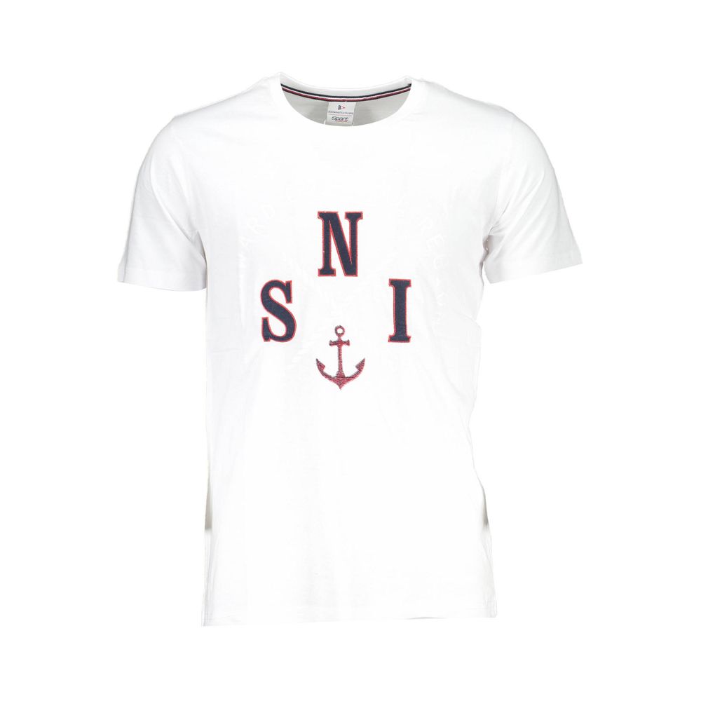 T-shirt Scuola Nautica in cotone bianco