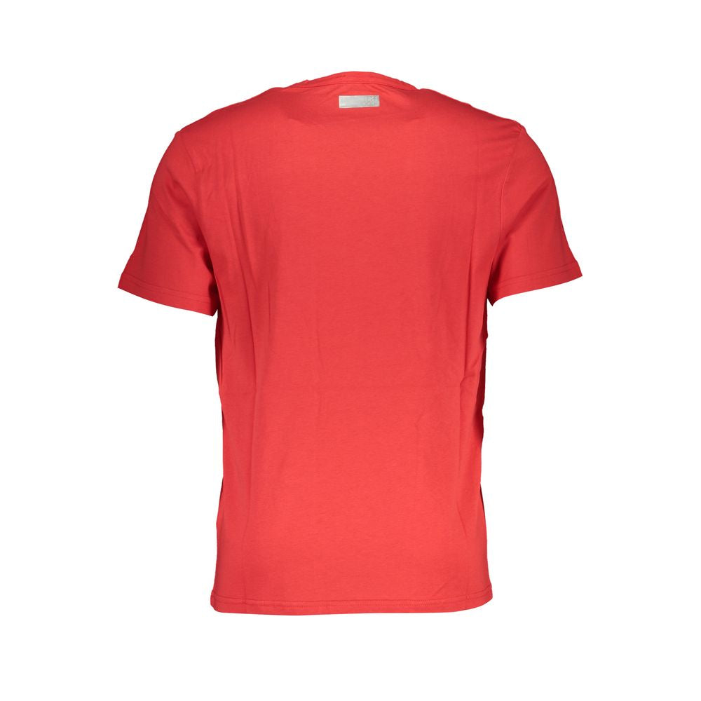 T-shirt rossa in cotone Bikkembergs