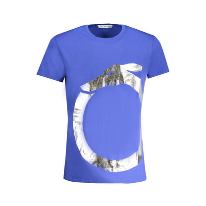 T-shirt in cotone blu Trussardi