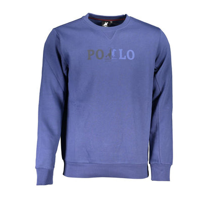 Maglione girocollo in pile US Grand Polo Chic in blu