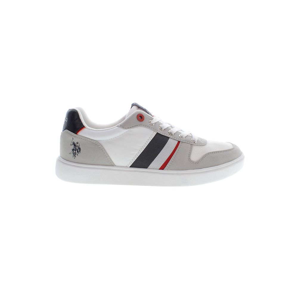 US POLO ASSN. Chic sneakers stringate grigie con dettaglio logo