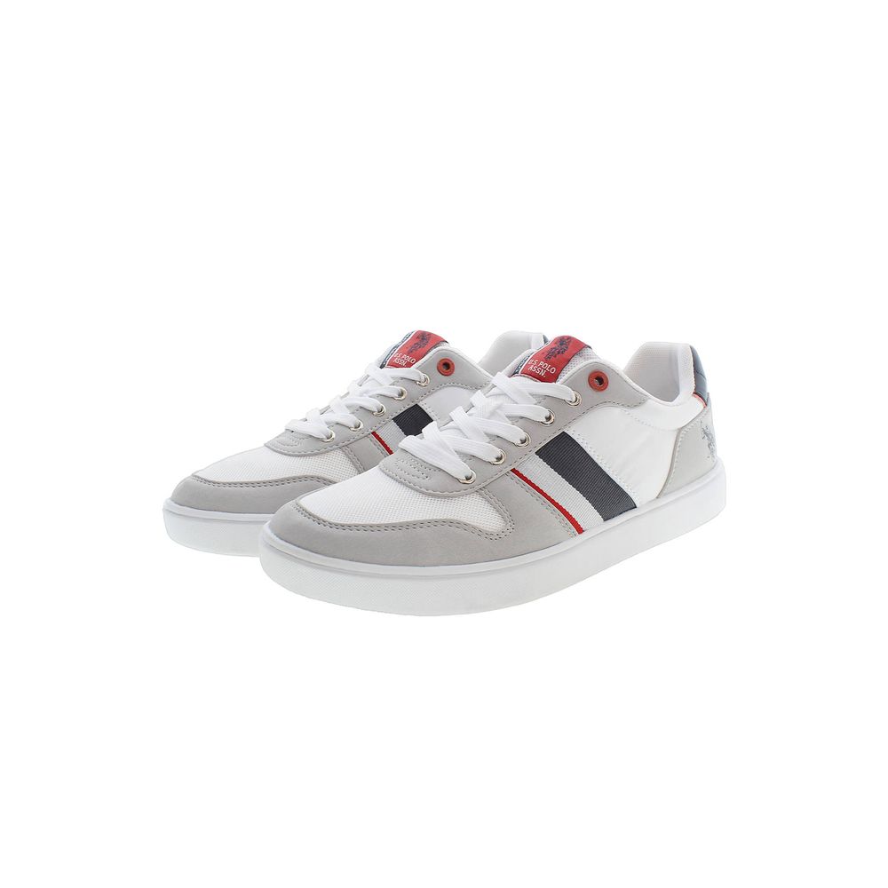 US POLO ASSN. Chic sneakers stringate grigie con dettaglio logo