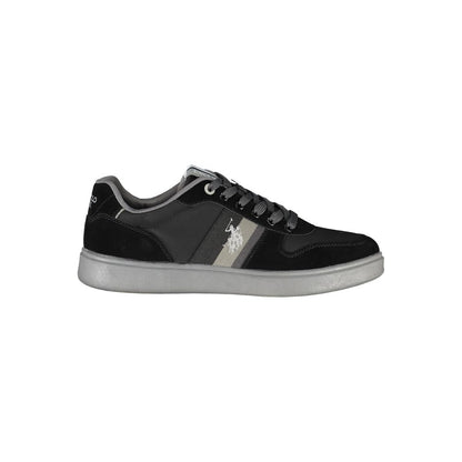 US POLO ASSN. Eleganti sneakers stringate nere con dettagli a contrasto