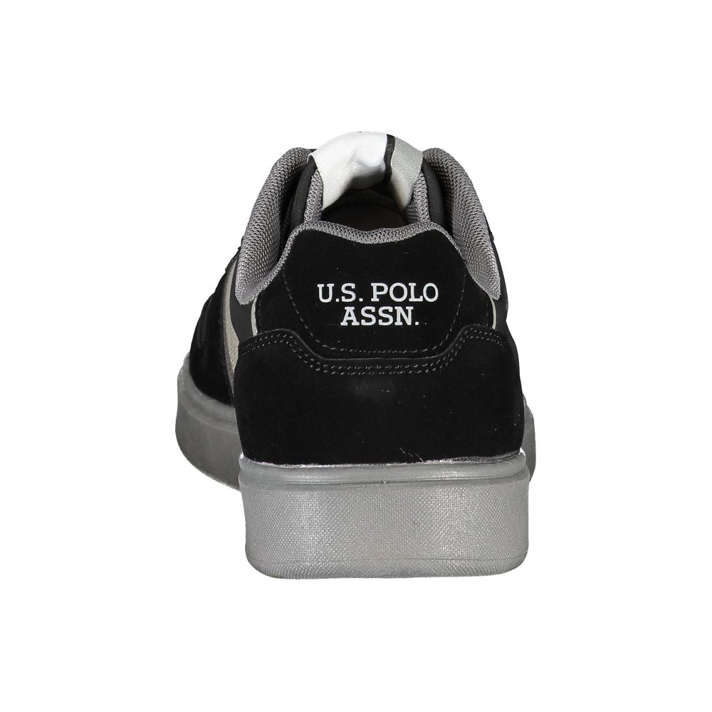 US POLO ASSN. Eleganti sneakers stringate nere con dettagli a contrasto