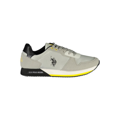 US POLO ASSN. Eleganti scarpe da ginnastica sportive stringate grigie