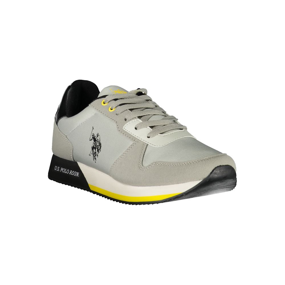 US POLO ASSN. Eleganti scarpe da ginnastica sportive stringate grigie