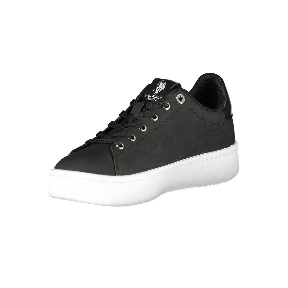 US POLO ASSN. Eleganti sneakers sportive allacciate nere con dettaglio logo