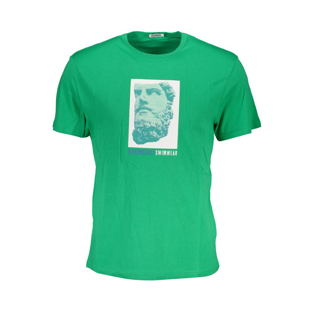 T-shirt in cotone verde Bikkembergs