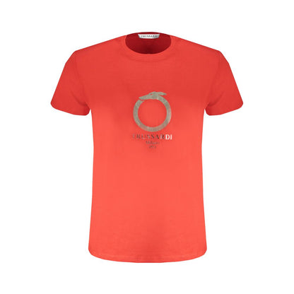 T-shirt in cotone rosso Trussardi