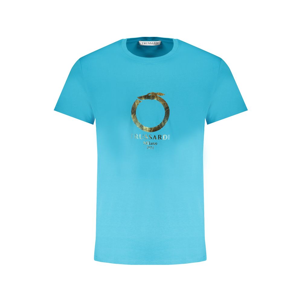 T-shirt in cotone azzurro Trussardi