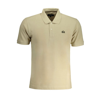 La Martina Beige Cotton Polo Shirt