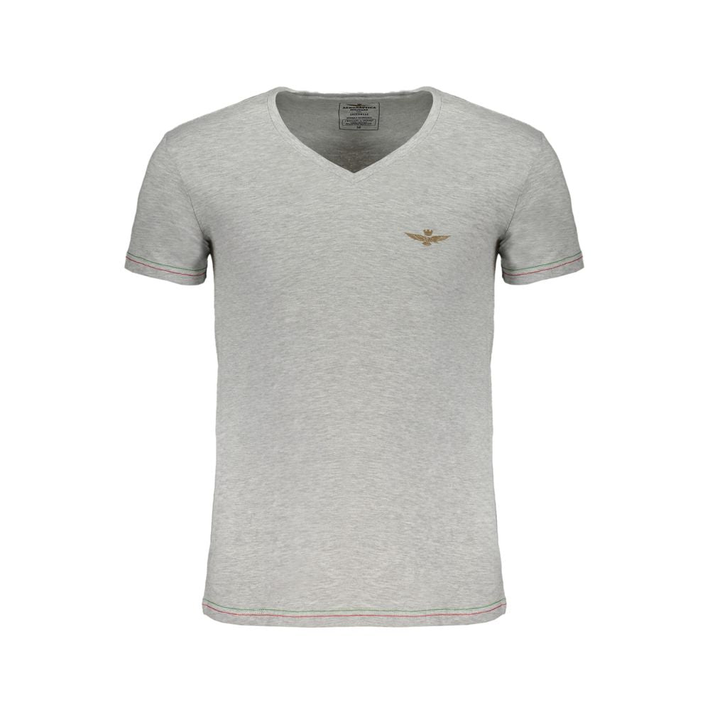 T-shirt Aeronautica Militare in cotone grigio