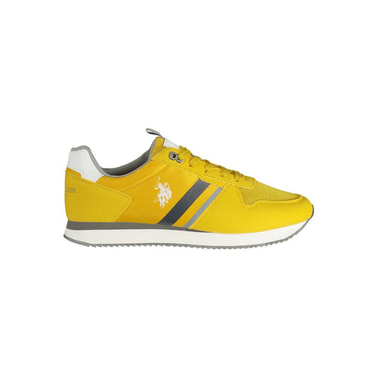 US POLO ASSN. Sneakers sportive giallo brillante con dettagli a contrasto