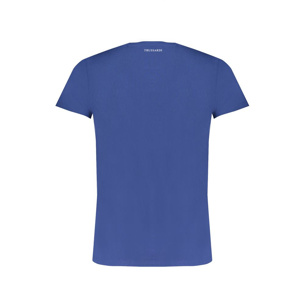 T-shirt in cotone blu Trussardi