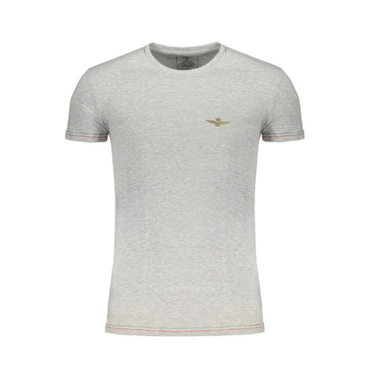 T-shirt Aeronautica Militare in cotone grigio