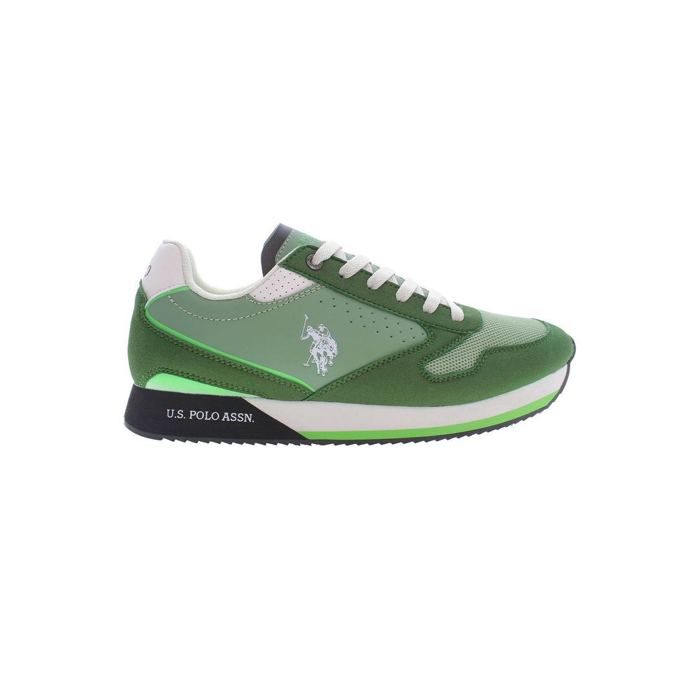 US POLO ASSN. Eleganti sneakers verdi con accenti iconici del logo