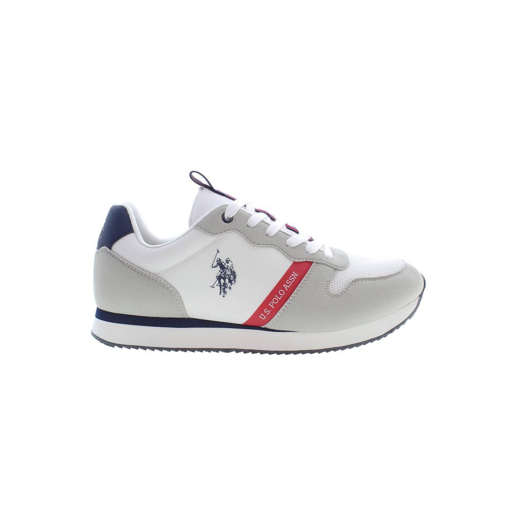 US POLO ASSN. Eleganti sneakers bianche con dettagli a contrasto