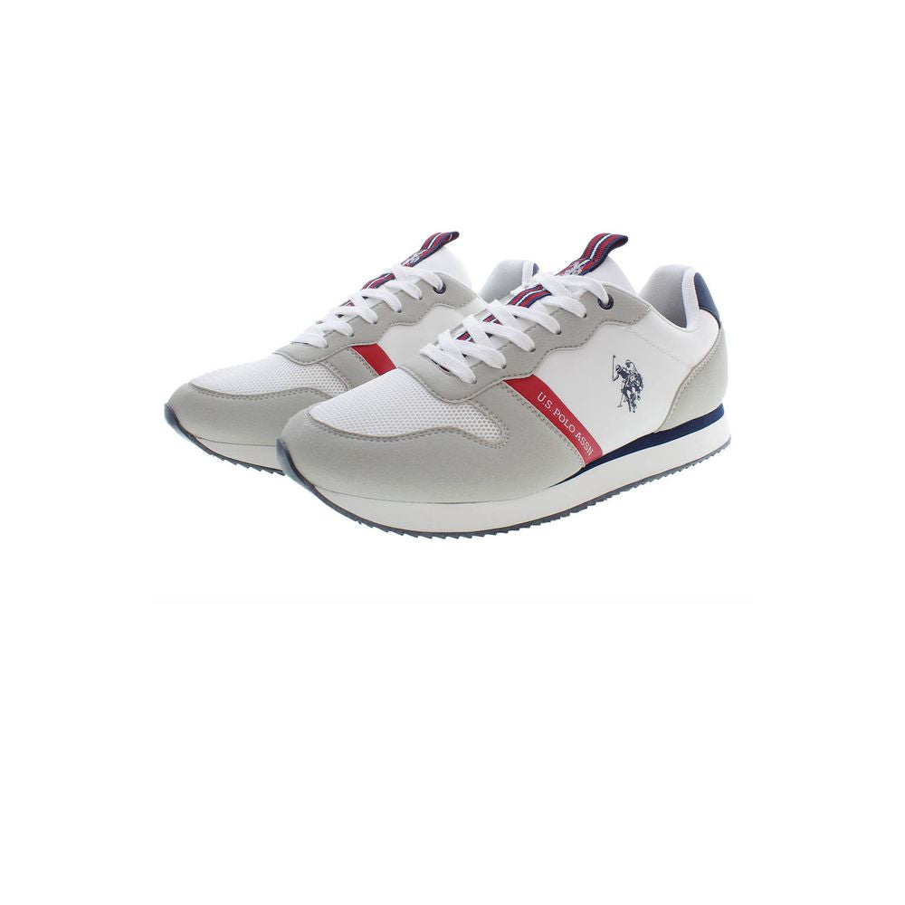 US POLO ASSN. Eleganti sneakers bianche con dettagli a contrasto