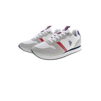 US POLO ASSN. Eleganti sneakers bianche con dettagli a contrasto