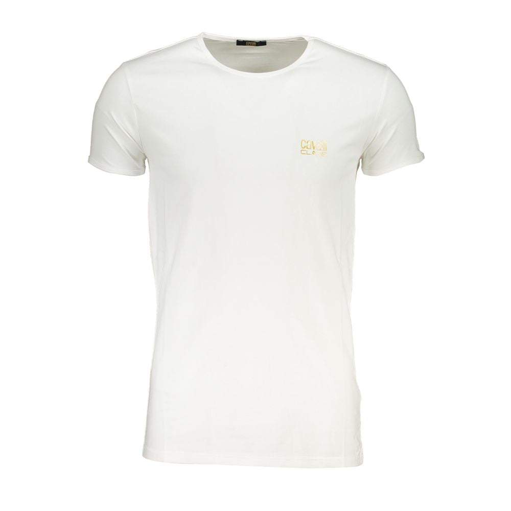 Cavalli Class White Cotton T-Shirt