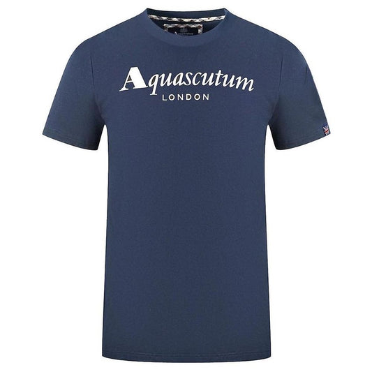 T-shirt Aquascutum in cotone elegante con dettaglio bandiera iconica