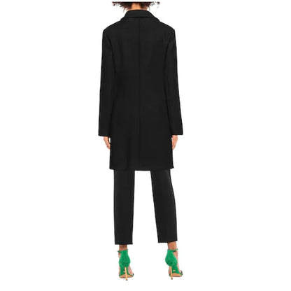 Cappotto Love Moschino Chic in misto lana nero con dettaglio cuore