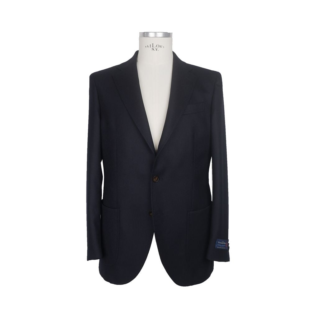 Made in Italy Elegant Dark Blue Italian Wool Jacket