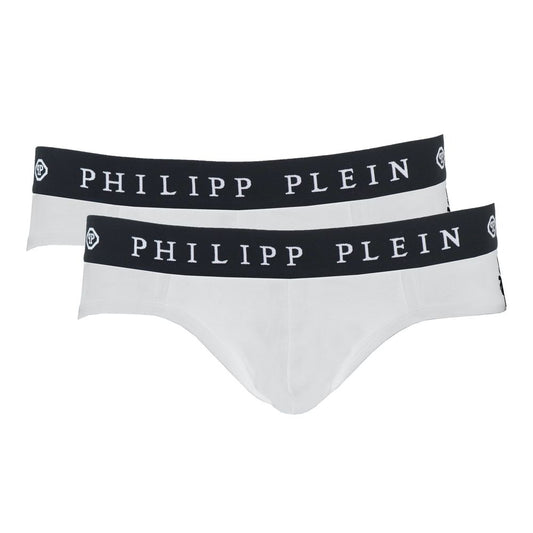 Confezione doppia da boxer bianchi rialzati Philipp Plein