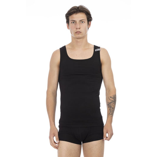 Canotta da uomo in cotone nero Bikkembergs