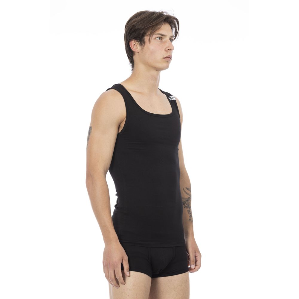 Canotta da uomo in cotone nero Bikkembergs