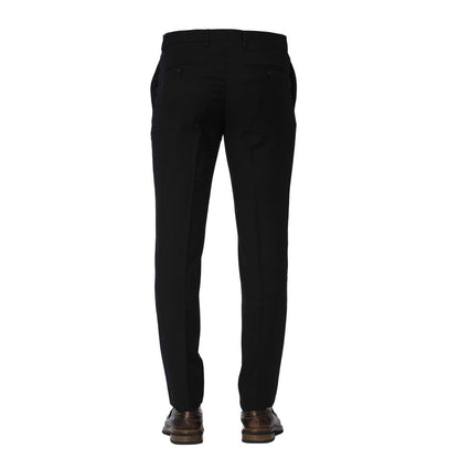 Trussardi Pantaloni Uomo Lana Nero