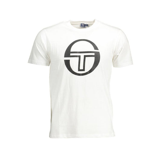 T-shirt bianca in cotone Sergio Tacchini