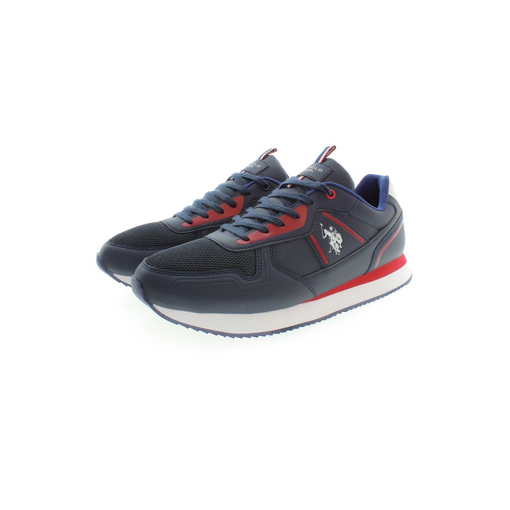 U.S. POLO ASSN. Sleek Blue Sneakers with Contrast Detail