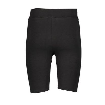 Leggings corti Fila Chic in cotone nero con ricamo del logo